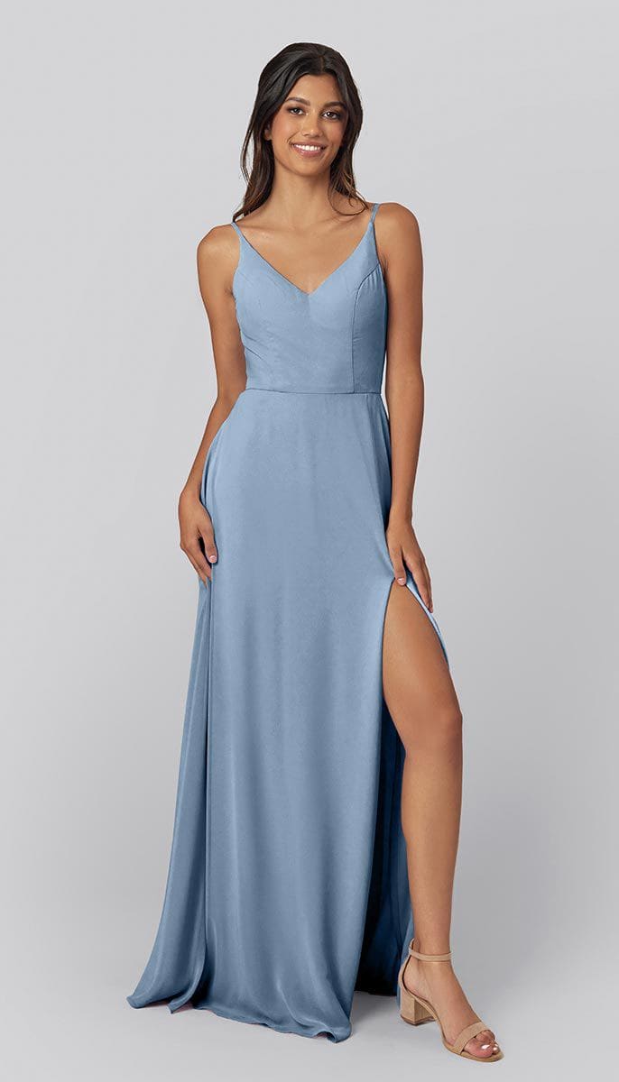 slate blue bridesmaid dresses